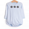 Corner Kick Cutie Applique Bubble, Blue Stripe
