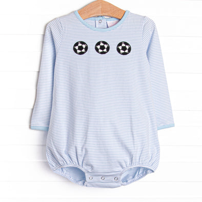 Corner Kick Cutie Applique Bubble, Blue Stripe