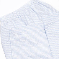 Amusement Park Adventures Smocked Pant Set, Blue Seersucker