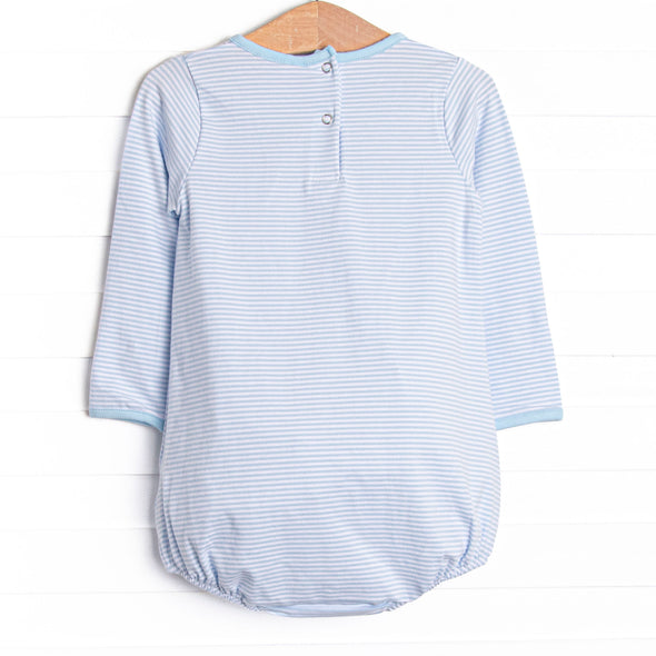 Corner Kick Cutie Applique Bubble, Blue Stripe
