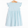 Everly Dress, Aqua Stripe