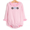 Corner Kick Cutie Applique Bubble, Pink Stripe