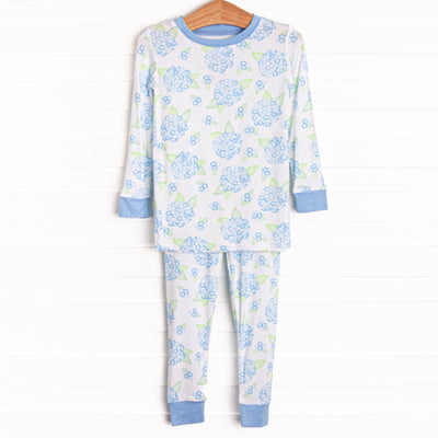 Bedtime Blossoms Bamboo Pajama Set, Blue
