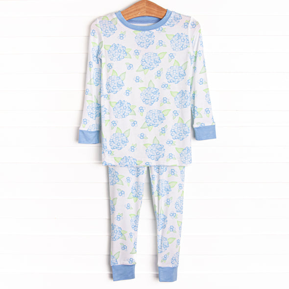 Bedtime Blossoms Bamboo Pajama Set, Blue