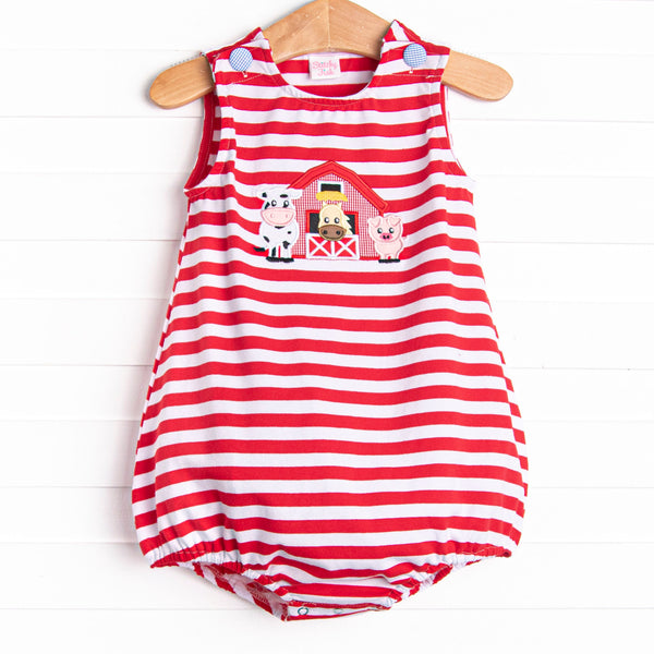 Back at the Barnyard Applique Bubble, Red