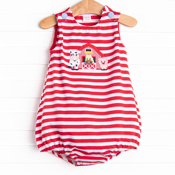 Back at the Barnyard Applique Bubble, Red