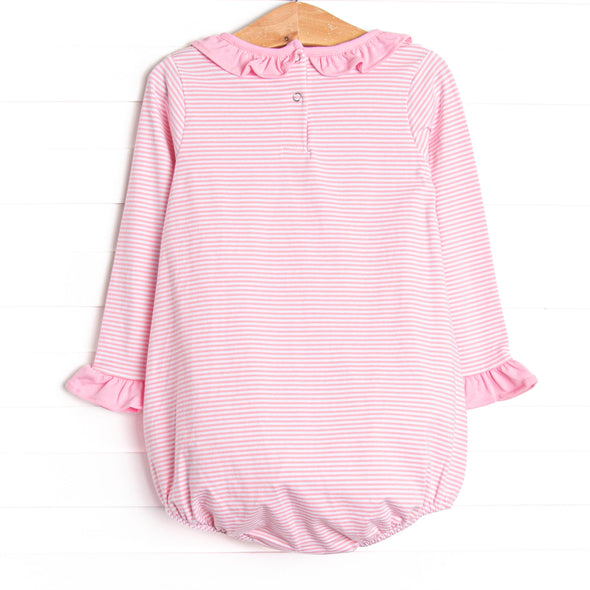 Corner Kick Cutie Applique Bubble, Pink Stripe