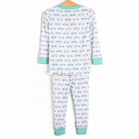 Truck Stop Bamboo Pajama Set, Green