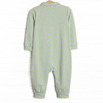 Tee'd Up Embroidered Romper, Green