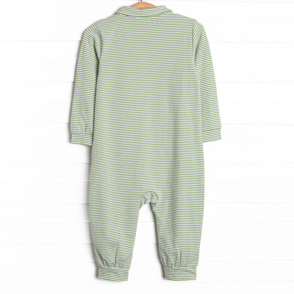 Tee'd Up Embroidered Romper, Green