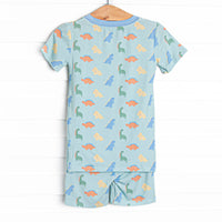 Dino Dreams Bamboo Pajama Short Set, Green