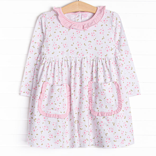 Saffron Stripes Dress, Pink