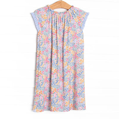Island Blooms Bamboo Night Gown, Blue