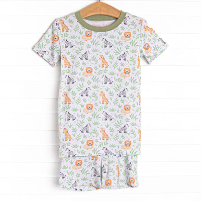 Wild Ones Bamboo Pajama Short Set, Green