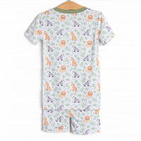 Wild Ones Bamboo Pajama Short Set, Green