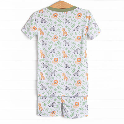 Wild Ones Bamboo Pajama Short Set, Green