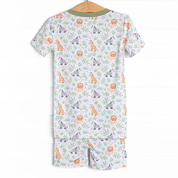 Wild Ones Bamboo Pajama Short Set, Green