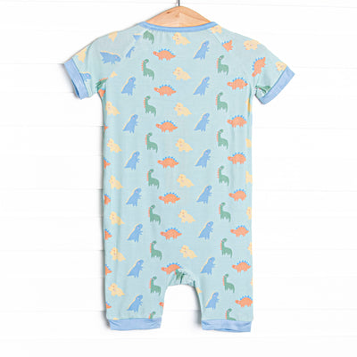 Dino Dreams Bamboo Short Zippy Pajama, Green