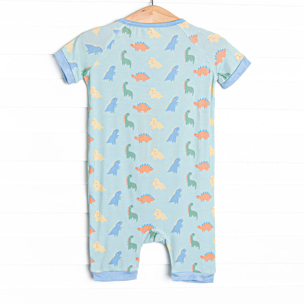 Dino Dreams Bamboo Short Zippy Pajama, Green