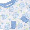 Bedtime Blossoms Bamboo Pajama Set, Blue