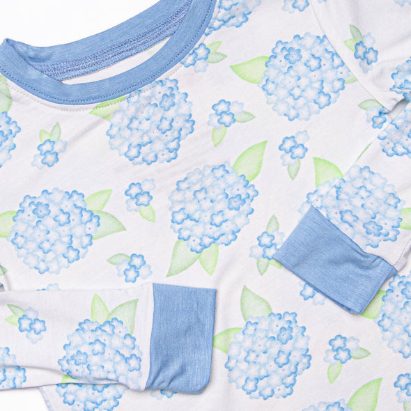 Bedtime Blossoms Bamboo Pajama Set, Blue