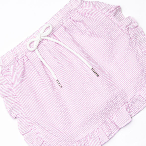 Sara Seersucker Skirt, Pink