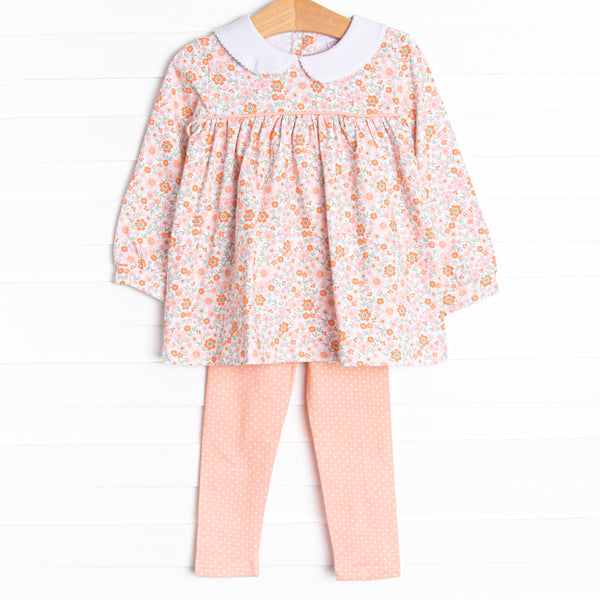 Coral Me Cute Legging Set, Orange