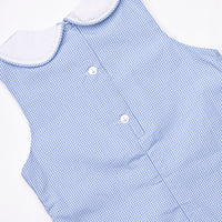 Let's Celebrate Smocked Jon Jon, Blue Gingham