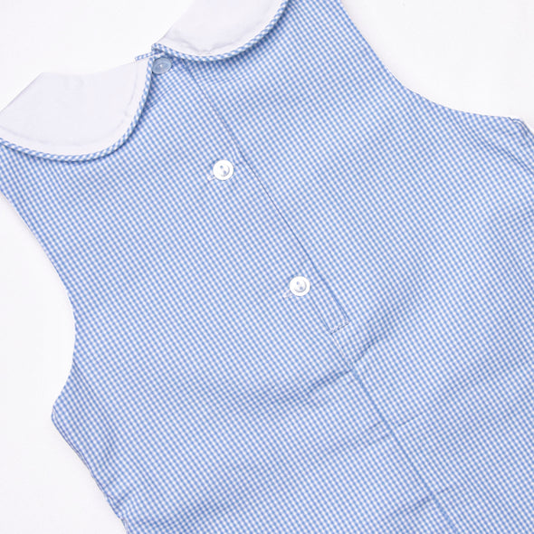 Let's Celebrate Smocked Jon Jon, Blue Gingham