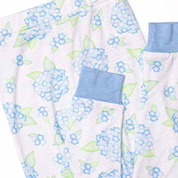 Bedtime Blossoms Bamboo Pajama Set, Blue