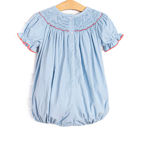 St. Nicholas Smocked Bubble, Blue