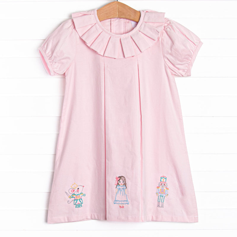 pink nutcracker dress Mila & Rose Pink Nutcracker 3/4 Sleeve Pocket Twirl Dress 3T