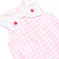 School Scholar Embroidered Bubble, Pink