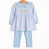 Tart Trio Applique Legging Set, Blue