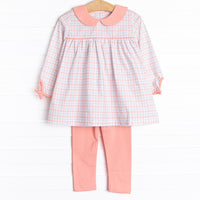 Plaid Promise Legging Set, Pink
