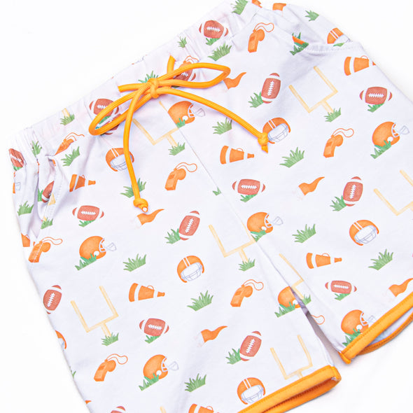Down, Set, Hike Long Sleeve Short Set, Orange
