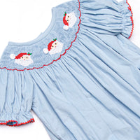 St. Nicholas Smocked Bubble, Blue