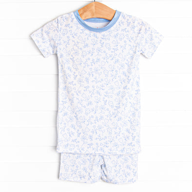 Blue Willow Bamboo Pajama Short Set, Blue