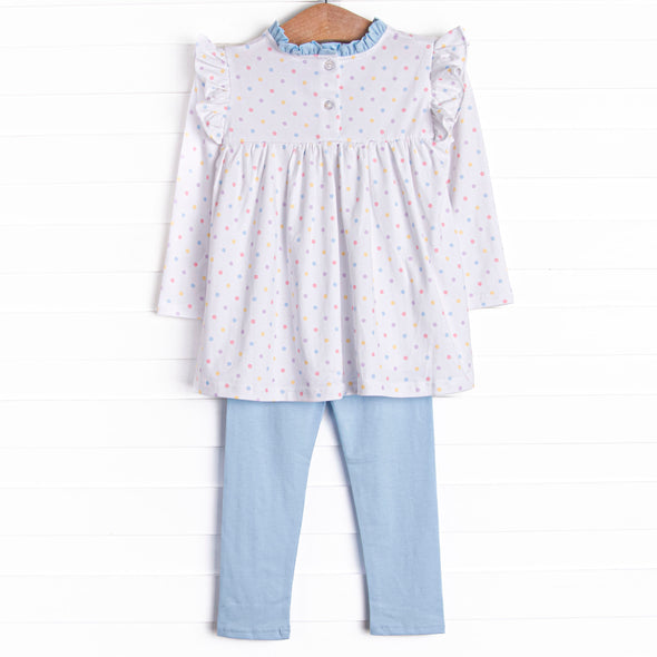Mary Multidot Legging Set, Blue