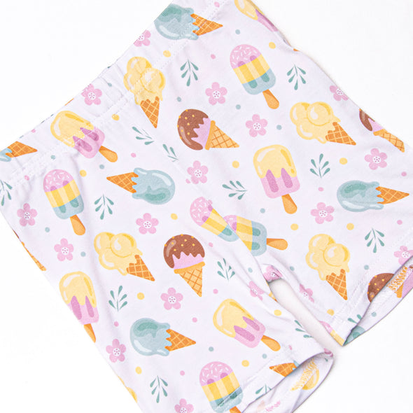 Ice Cream Dreams Bamboo Pajama Short Set, Pink