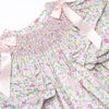 Bow Me Away Smocked Legging Set, Green and Pink Floral