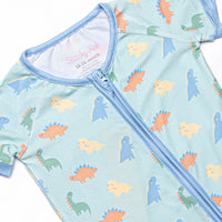 Dino Dreams Bamboo Short Zippy Pajama, Green