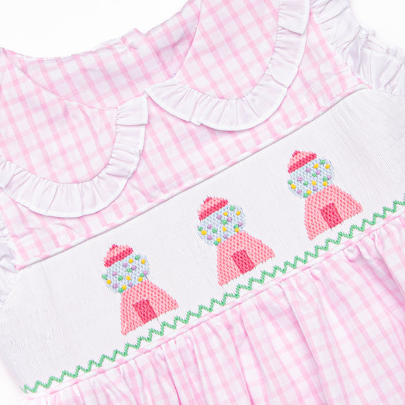 Gumball Gal Smocked Sleeveless Dress, Pink