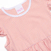 Everly Dress, Peach Stripe