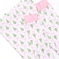Forest of Firs Bamboo Pajama Set, Pink