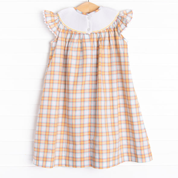 Harvest Haulin' Smocked Bishop Dress, Yellow