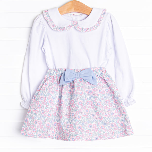 Garden of Flowers Skirt Set, Blue
