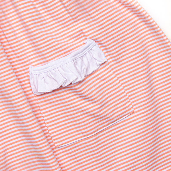 Everly Dress, Peach Stripe