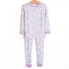 Picking Wildflowers Bamboo Pajama Set, Purple