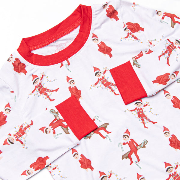Prank Time Pal Bamboo Pajama Set, Red